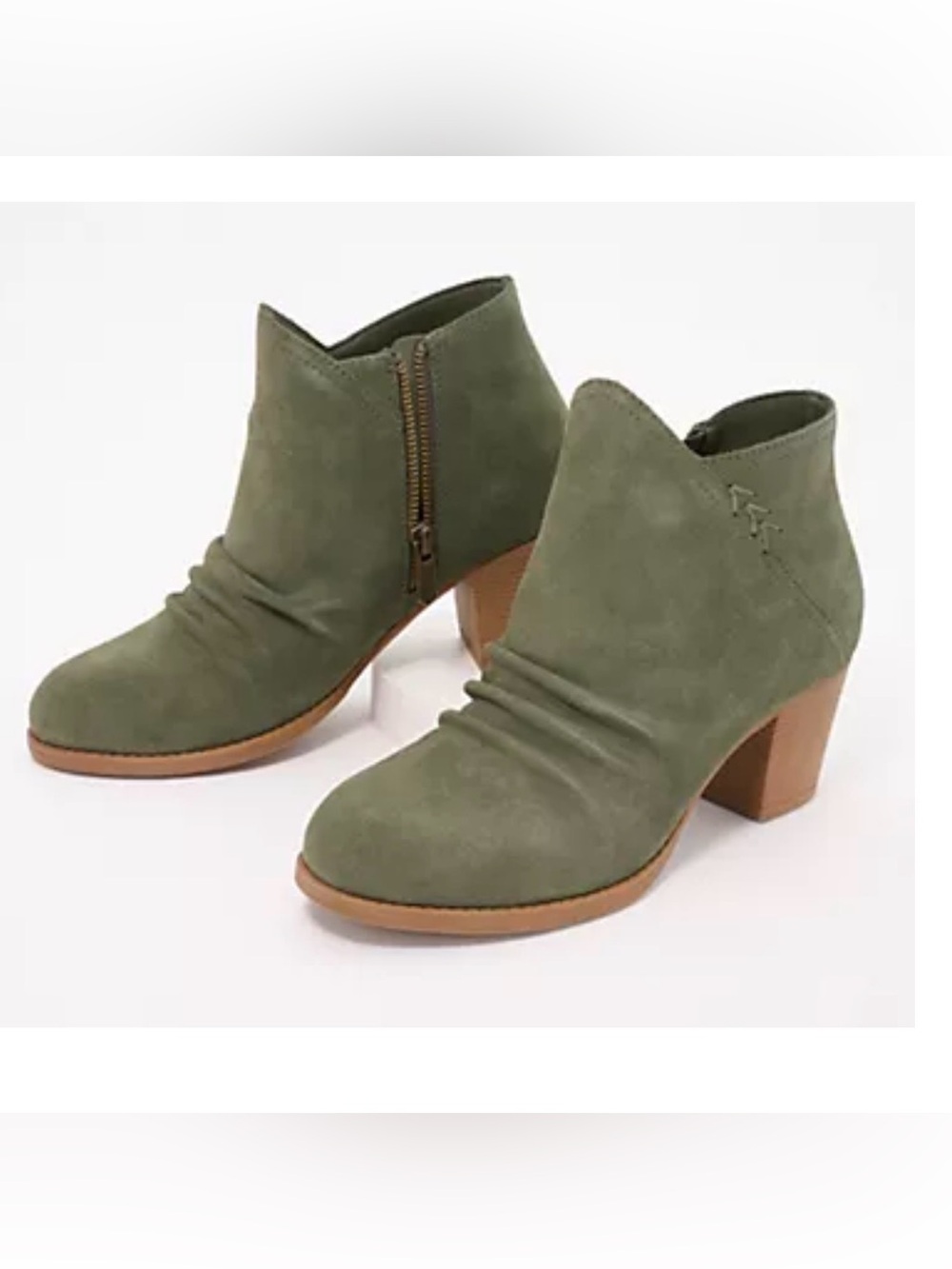 Skechers Taxi Water Repellent Suede Side Zip Bootie - Western City - Picture 2 of 9
